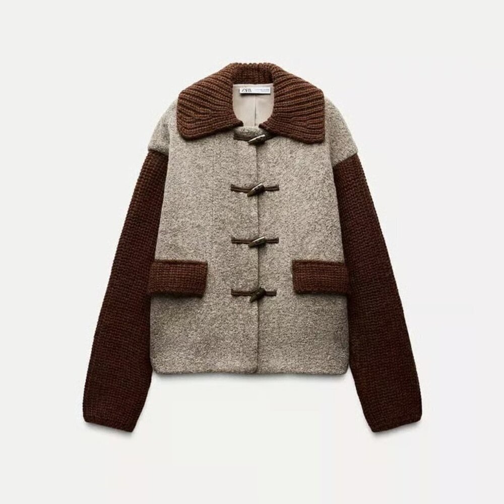 ZARA WOOL BLEND TOGGLE JACKET